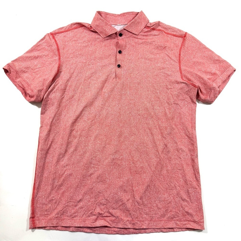 Lululemon Propel Polo Shirt “Linen Texture White Prince Red”